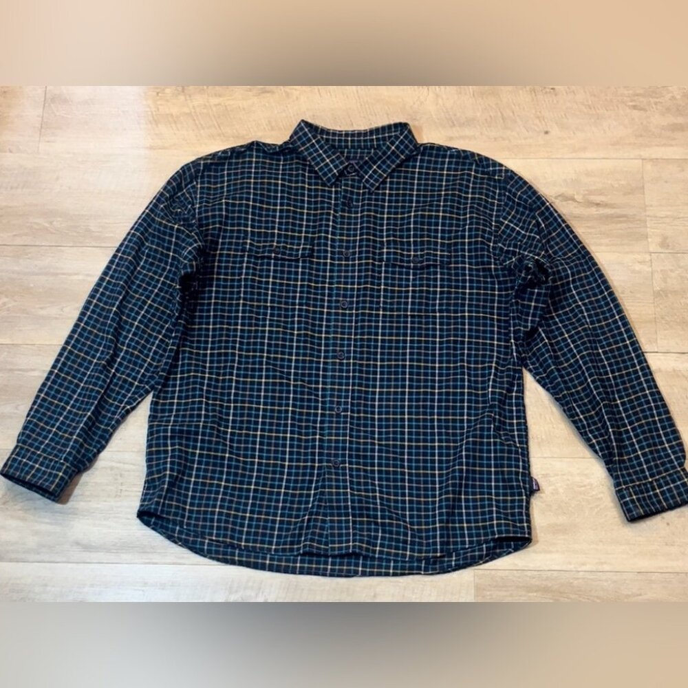 Patagonia Men’s Buckshot 100% Organic Cotton Flannel Shirt Size XL